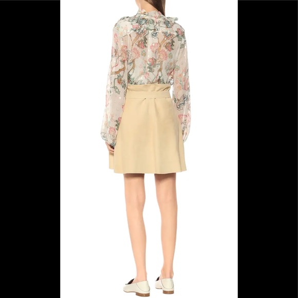 NWT Chloe Runway Suede Asymmetric mini skirt. Size 38 (Medium) - Picture 2 of 15